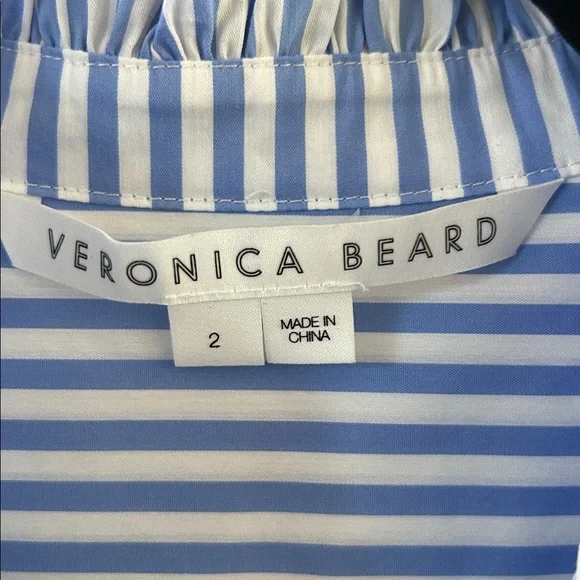 Veronica Beard Whitman Ruffle Button up Shirt Bluebell - Picture 13 of 14